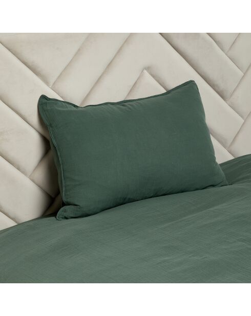 2 Taies d'oreiller Dili en double voile de coton pigeon