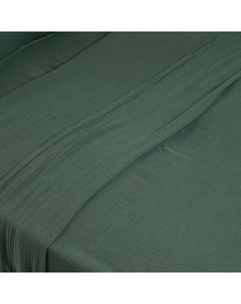 Drap plat Dili en double voile de coton pigeon