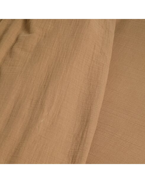 Housse de couette Dili en double voile de coton tabac