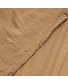 Housse de couette Dili en double voile de coton tabac