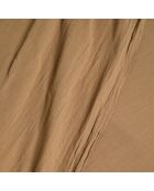 Drap plat Dili en double voile de coton tabac