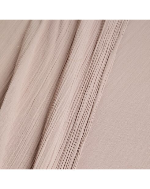 Drap plat Dili en double voile de coton pétale