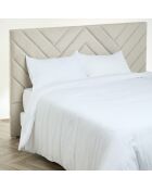 Housse de couette Dili en double voile de coton blanche