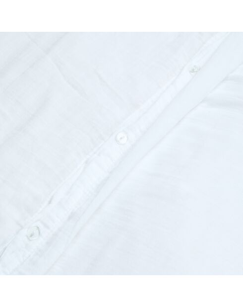 Housse de couette Dili en double voile de coton blanche