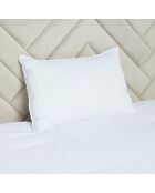 2 Taies d'oreiller Dili en double voile de coton blanches