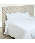 2 Taies d'oreiller Dili en double voile de coton blanches