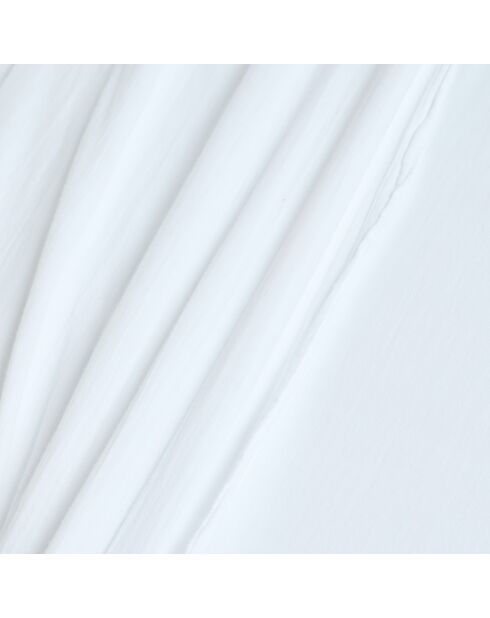 Drap plat Dili en double voile de coton blanc