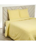 Drap housse Dili en double voile de coton paille