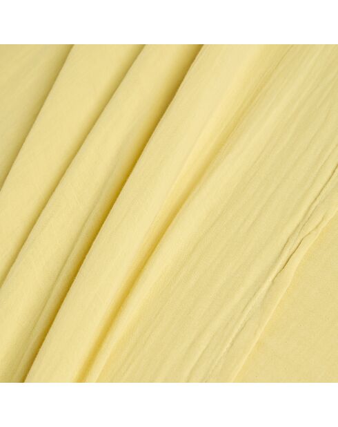 Drap plat Dili en double voile de coton paille
