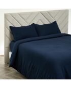 Drap housse Dili en double voile de coton encre