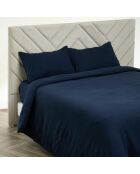 Housse de couette Dili en double voile de coton encre