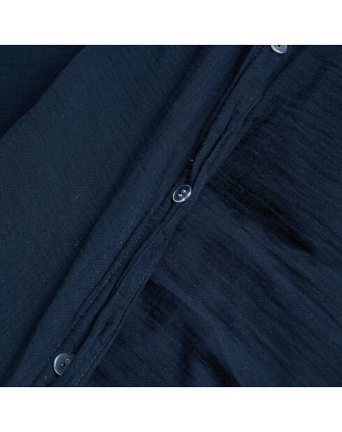 Housse de couette Dili en double voile de coton encre