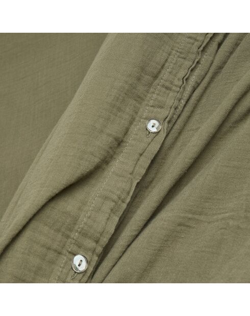 Housse de couette Dili en double voile de coton kaki