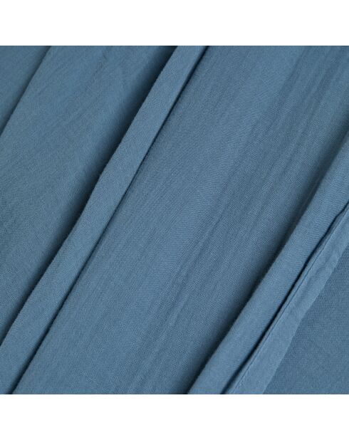 Drap plat Dili en double voile de coton turquin