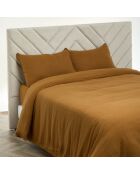 2 Taies d'oreiller Dili en double voile de coton gold