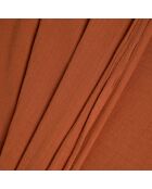 Drap plat Dili en double voile de coton terre brûlée