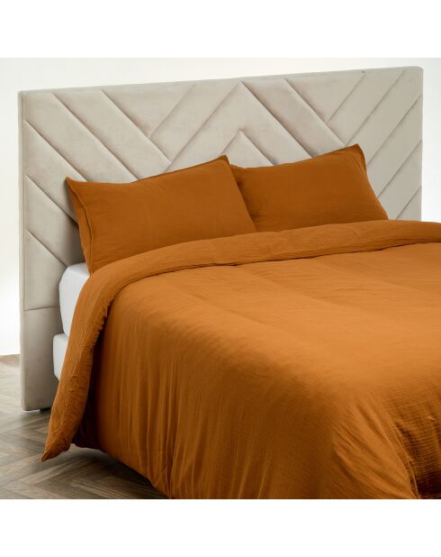 Housse de couette Dili en double voile de coton daim