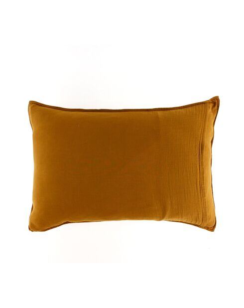 2 Taies d'oreiller Dili en double voile de coton daim