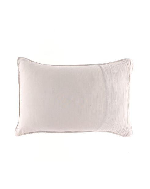 2 Taies d'oreiller Dili en double voile de coton lin