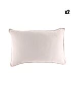 2 Taies d'oreiller Dili en double voile de coton lin