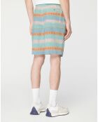 Short en Coton & Lin à rayures multicolore