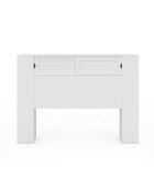 Tête de lit sur pieds Orem avec rangement coulissant blanche - 140 cm