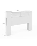 Tête de lit sur pieds Orem avec rangement coulissant blanche - 140 cm