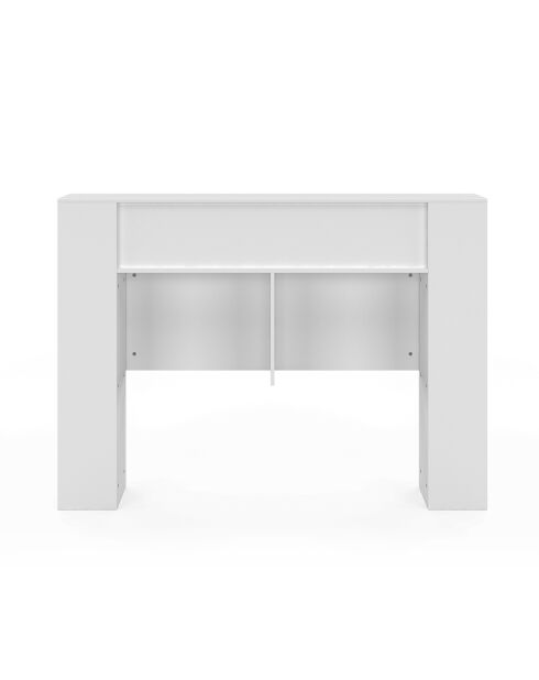 Tête de lit sur pieds Orem avec rangement coulissant blanche - 140 cm