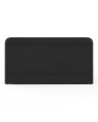 Lit coffre Valentina en velours avec sommier et tête de lit gris - 140x190 cm