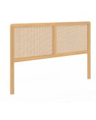 Tête de lit sur pieds Eve en cannage bois - 160 cm