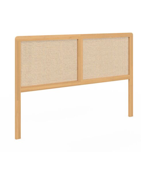 Tête de lit sur pieds Eve en cannage bois - 160 cm