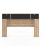 Tête de lit Léo avec rangements bois/noir - 160 cm