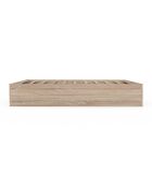 Cadre de lit Orem avec sommier et rangements intégrés bois/porte blanche - 160x200 cm