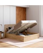 Cama cómoda Sicilia con somier y cabecera de madera - 160x200 cm