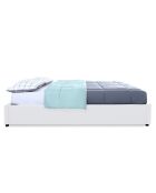 Lit coffre Otto en similicuir blanc avec sommier blanc - 160x200 cm