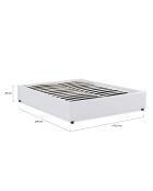 Cama tipo baúl Otto de piel sintética con somier blanco, 140 x 190 cm