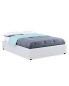Cama tipo baúl Otto de piel sintética con somier blanco, 140 x 190 cm