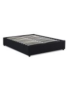 Lit coffre Otto en similicuir avec sommier noir - 140x190 cm