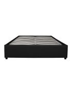 Lit coffre Otto en similicuir avec sommier noir - 140x190 cm