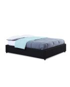Lit coffre Otto en similicuir avec sommier noir - 140x190 cm