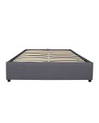 Lit coffre Otto tissu avec sommier gris - 140x190 cm