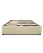 Lit coffre Otto en tissu avec sommier beige - 140x190 cm