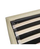 Lit coffre Otto en tissu avec sommier beige - 140x190 cm