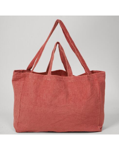 Grand Sac en Velours côtelé blush d'hiver - 50x35x16 cm