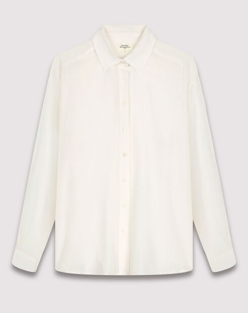 Chemise 100% Soie Cinéma blanc brut
