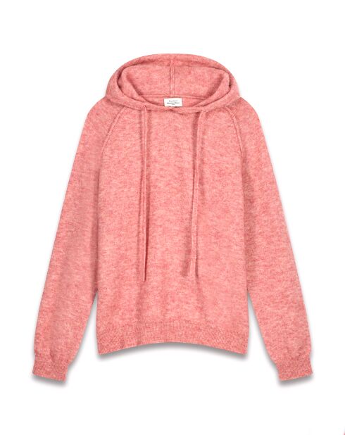Pull à Capuche en Alpaga & Laine mélangés Macle blush d'hiver