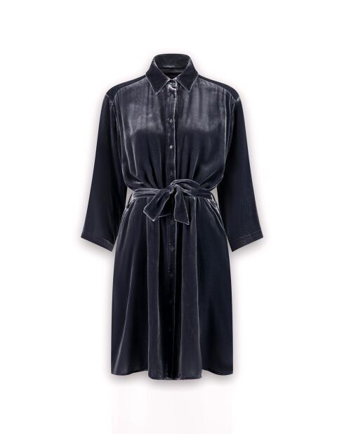 Robe en Velours Rosea grise