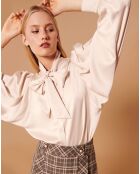 Chemise en satin Candya champagne