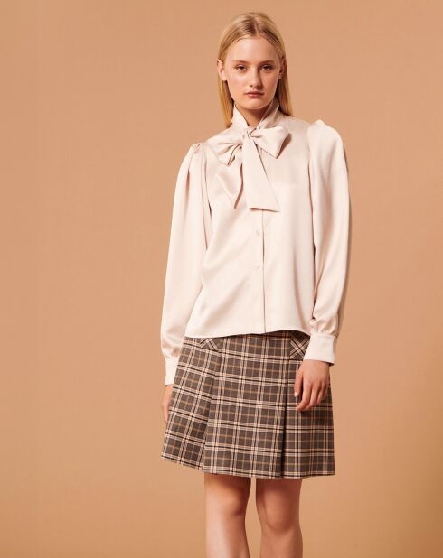 Chemise en satin Candya champagne