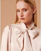 Chemise en satin Candya champagne